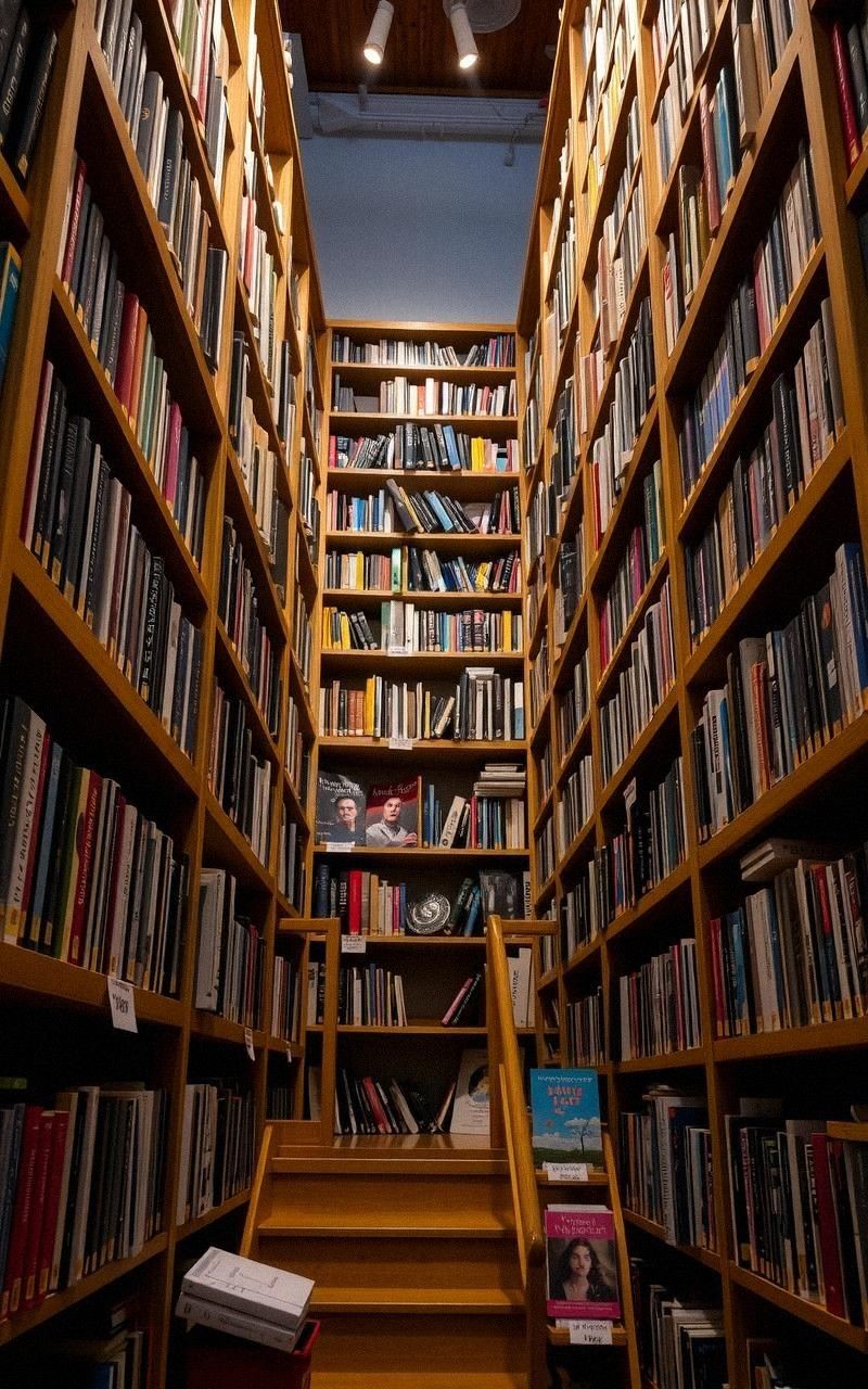 Library Wall with Floor-To-Ceiling Shelves