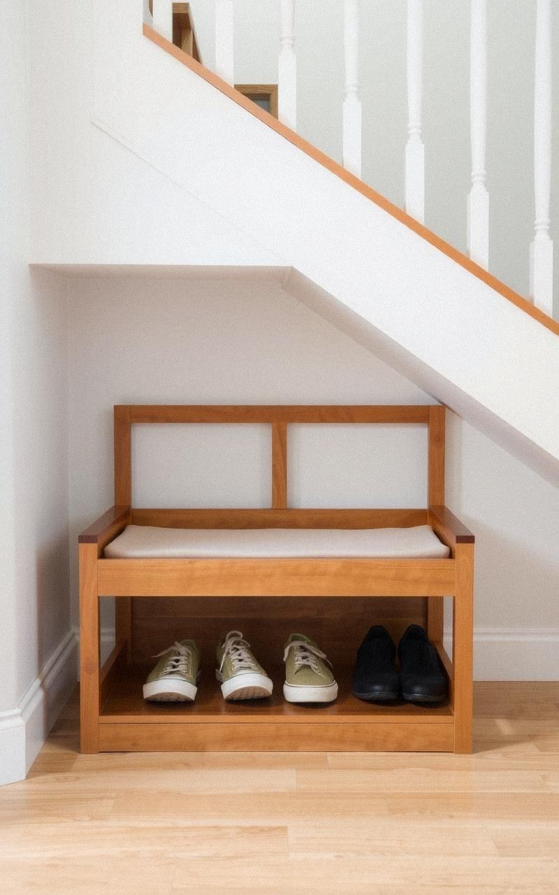 Shoe Storage Bench with Lift-Up Seats