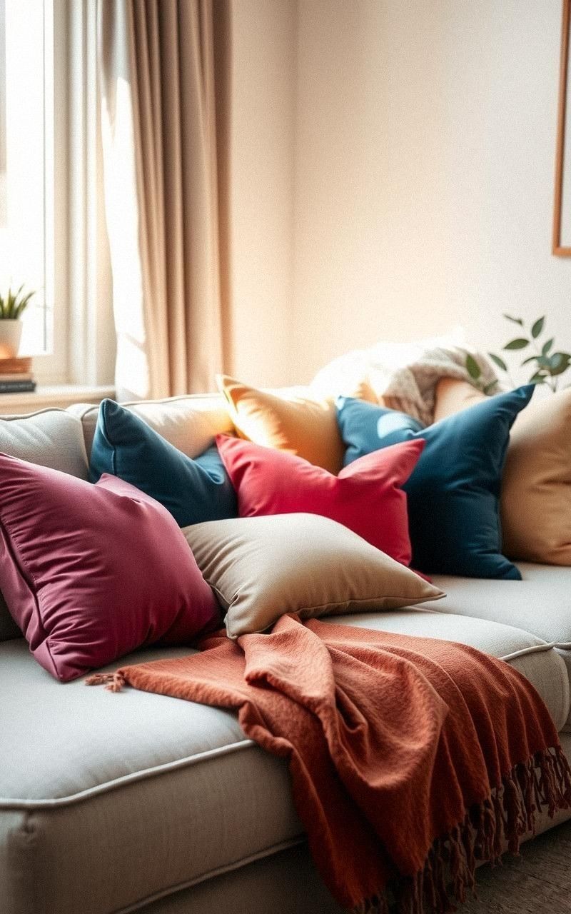 Sumptuous Velvet Throw Pillows For Sofas