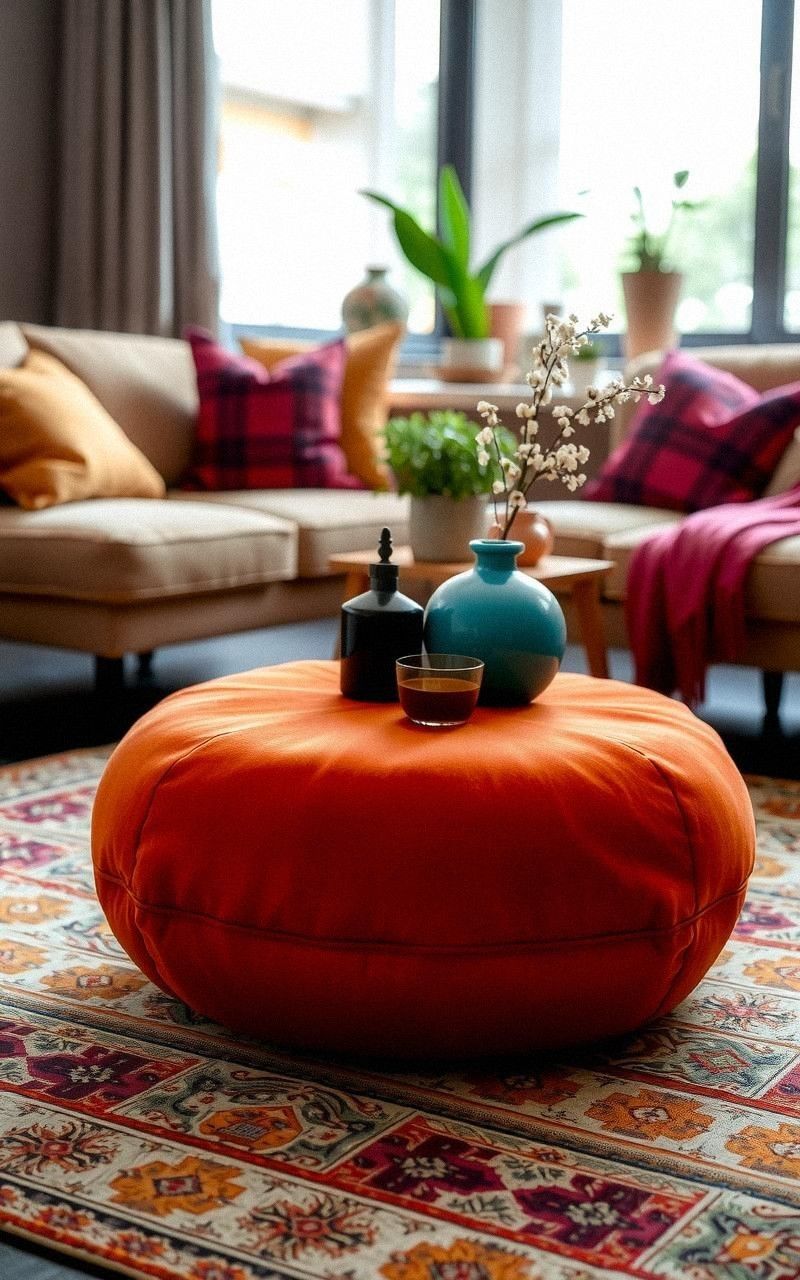 Velvet Poufs For Stylish Floor Seating
