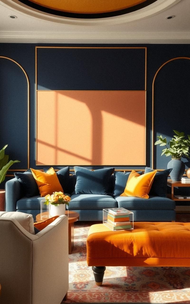 Bold Color Blocking in Upholstery and Decor