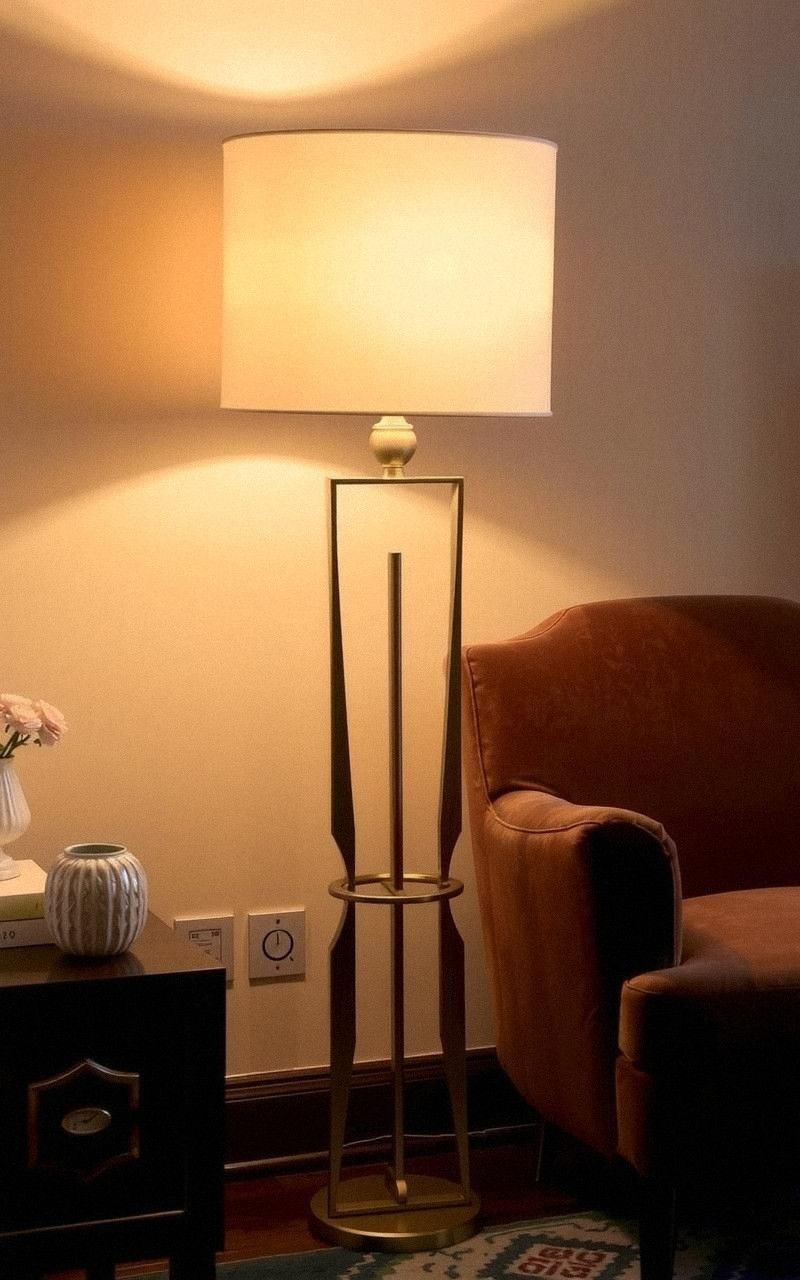 Layered Lighting with Table and Floor Lamps