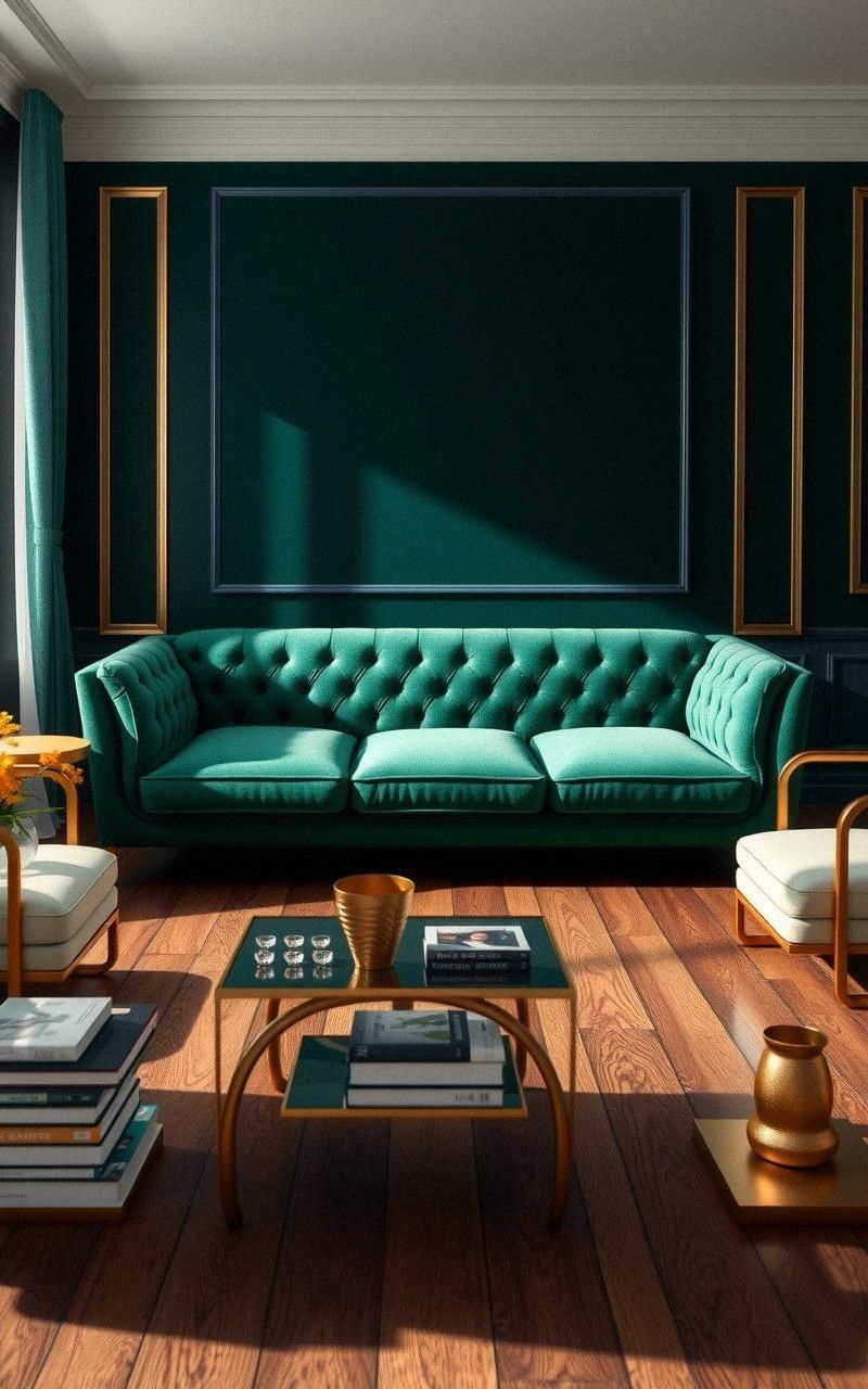 Luxurious Velvet Sofas in Deep Jewel Tones