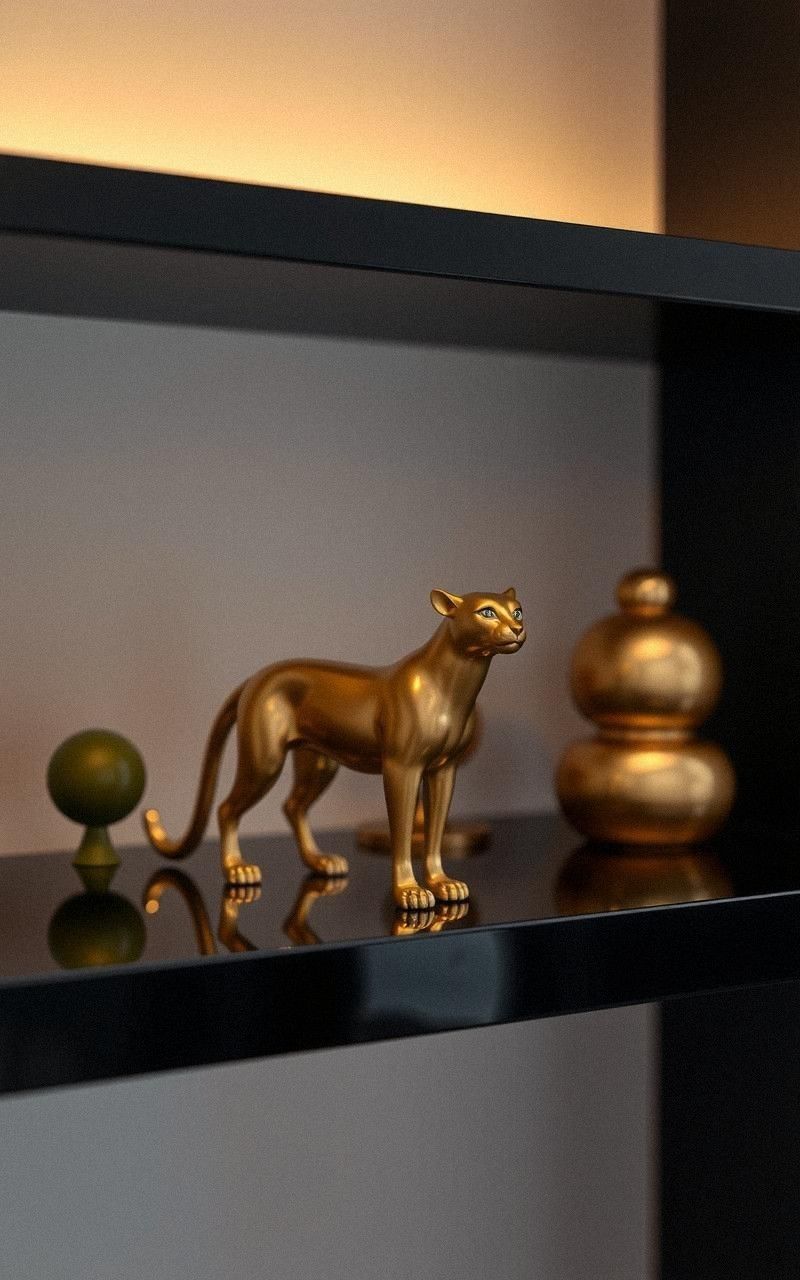 Stylized Animal Figurines with Art Deco Flair