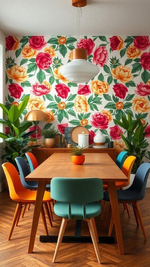 Bold Patterned Wallpaper as a Statement Backdrop
