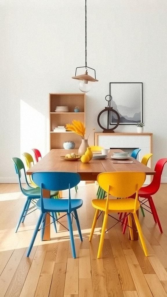 Colorful Dining Chairs for Vibrant Contrast