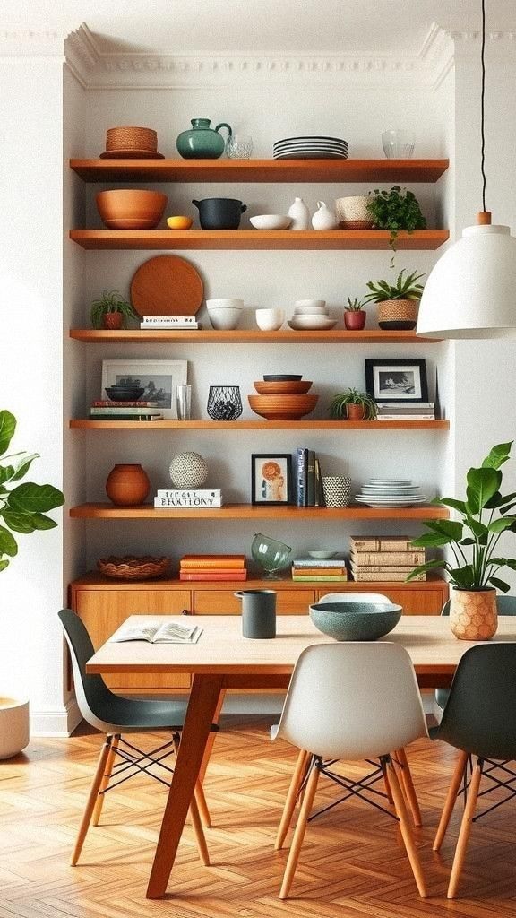 Combine Open Shelving with Curated Displays