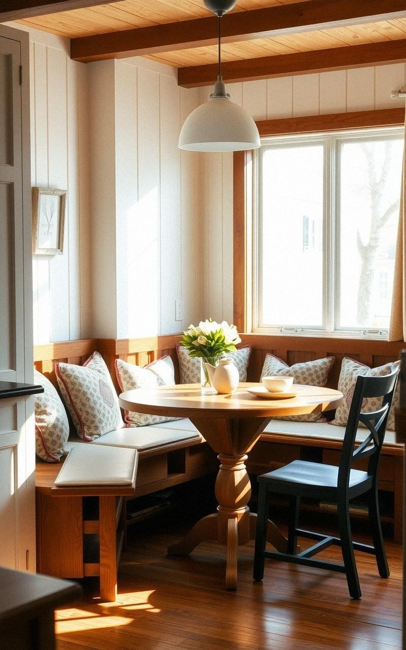 Cozy Breakfast Nook With Built-In Benches
