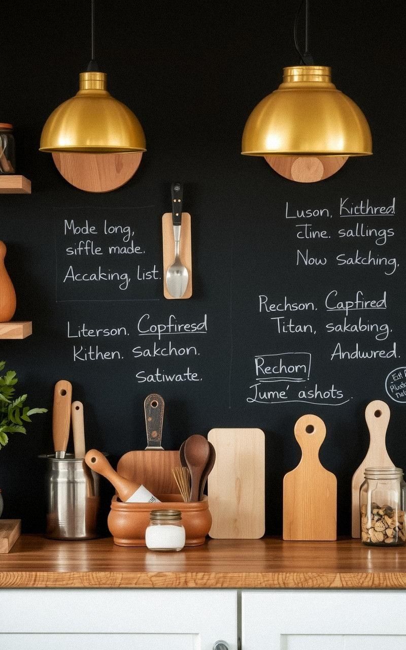 Farmhouse-Inspired Chalkboard Wall For Notes