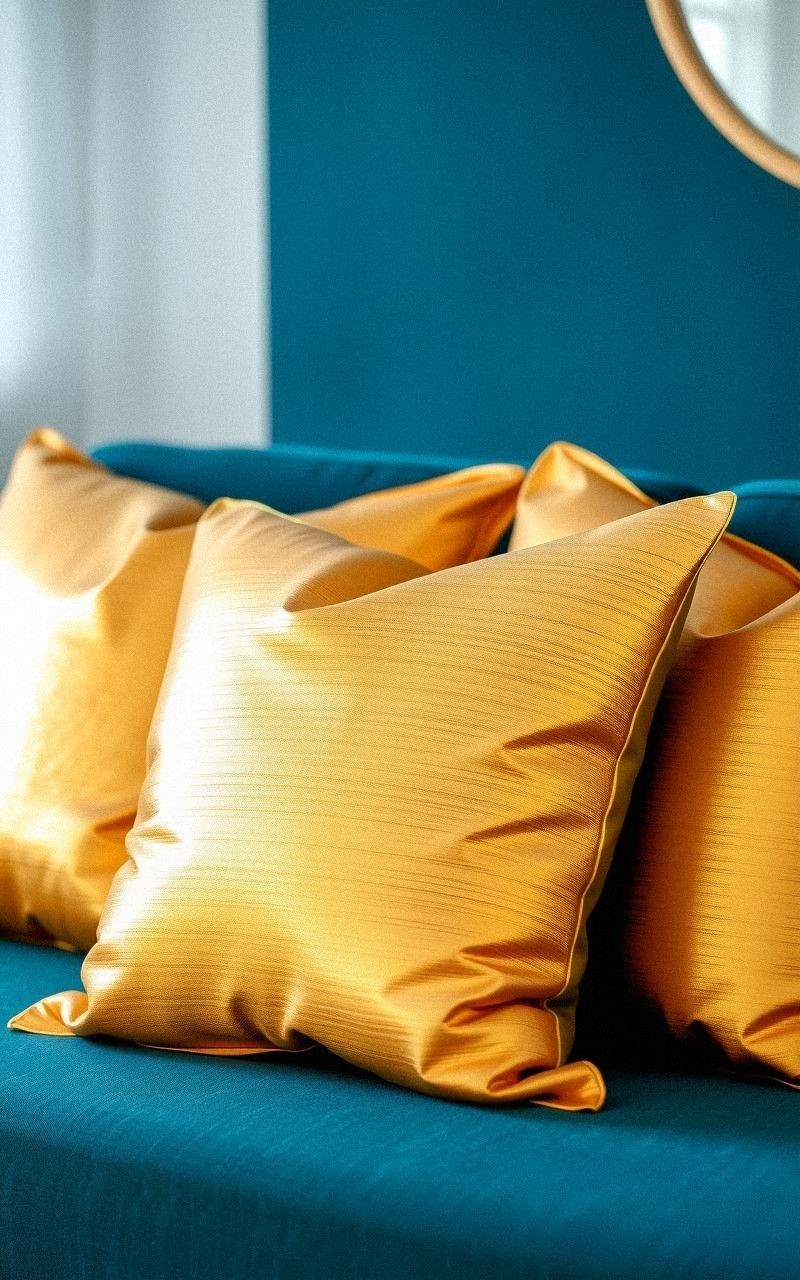 Add Metallic Throw Pillows For Instant Glam Boost