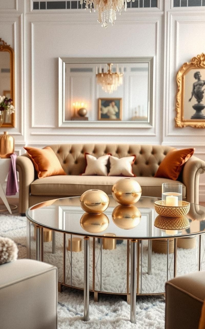 Incorporate Mirrored Furniture For Glamorous Shine