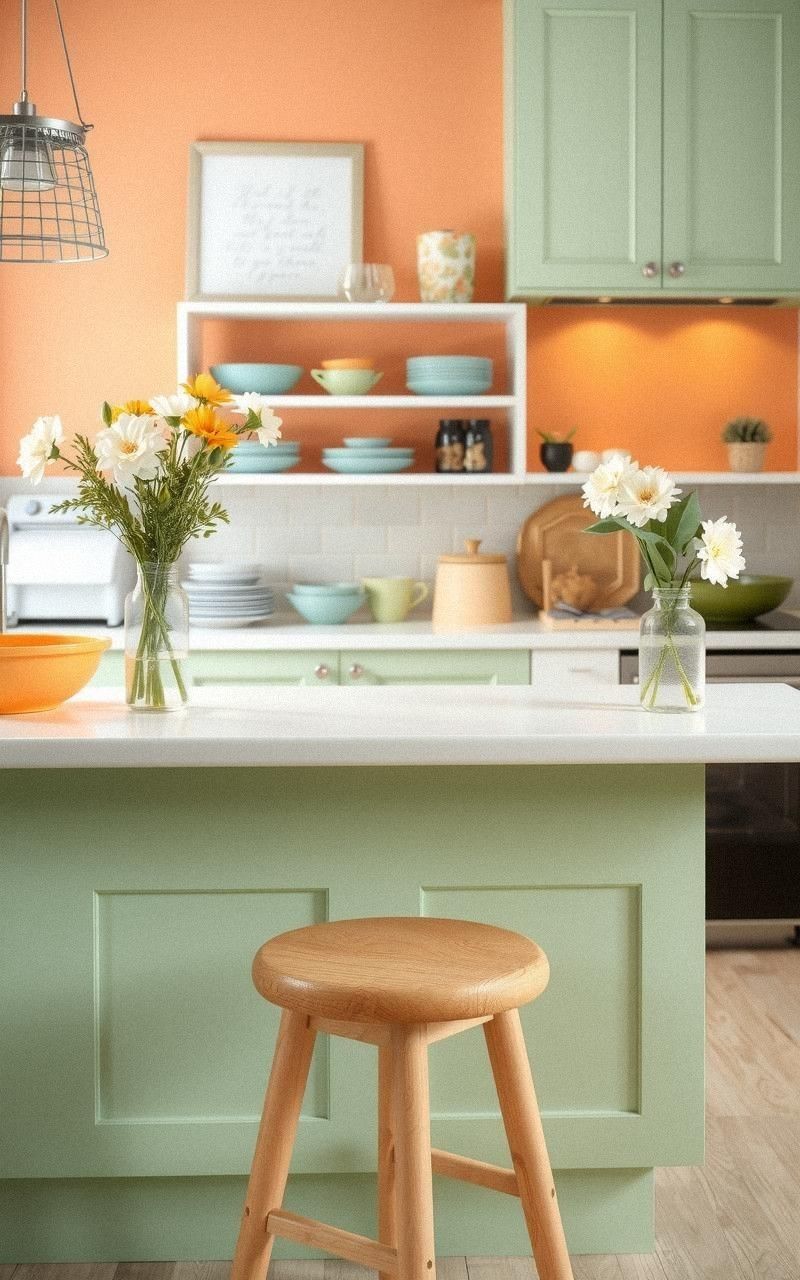 Peach and Mint Kitchen Freshness