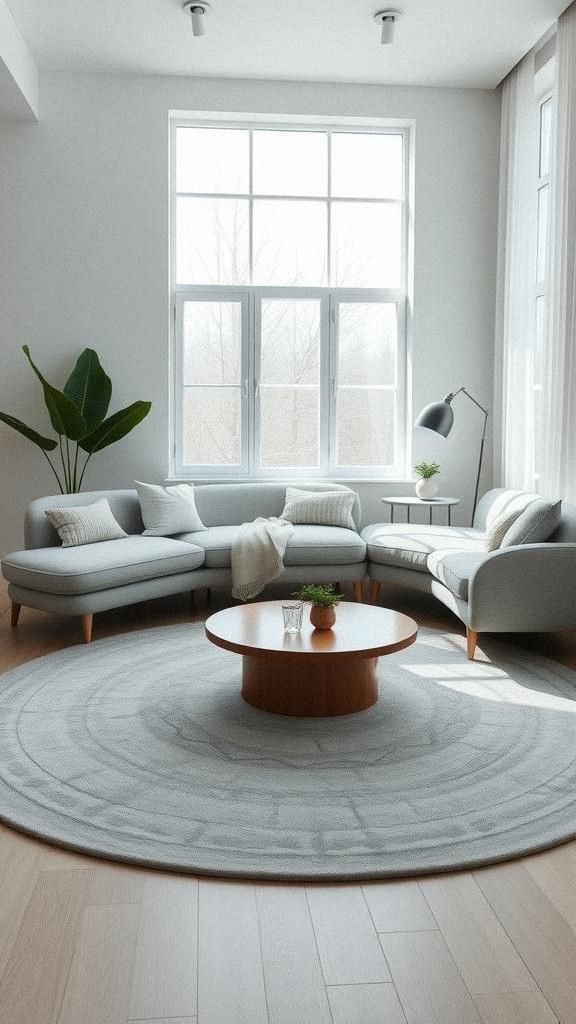 Round Rugs To Soften Angular Spaces