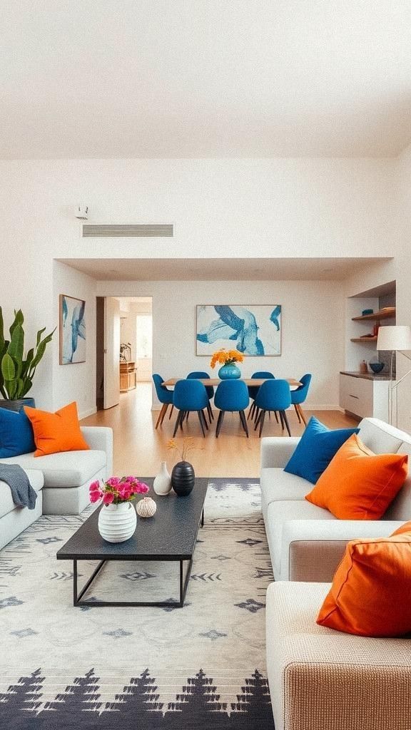 Choose A Neutral Palette With Bold Accent Colors