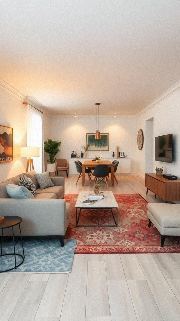 Create Zones Using Area Rugs and Furniture Placement