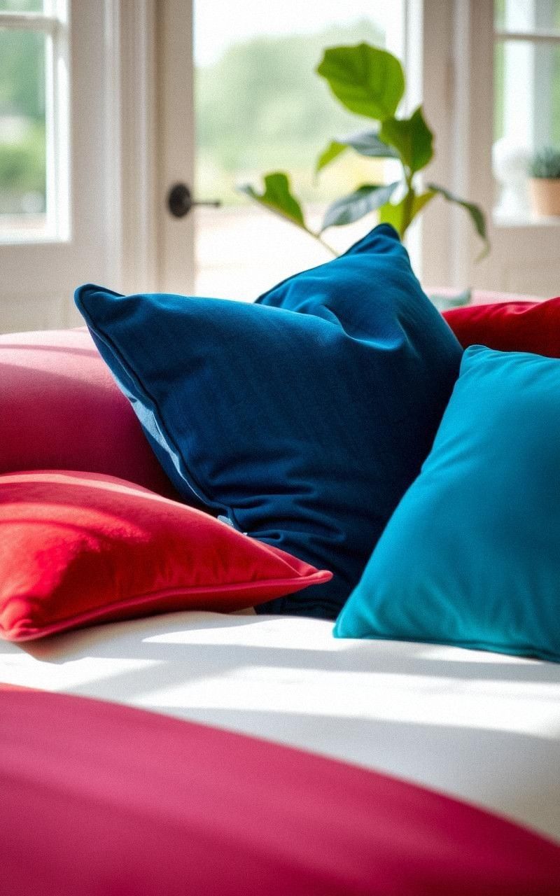 Decorate with Velvet Pillows for Luxurious Softness