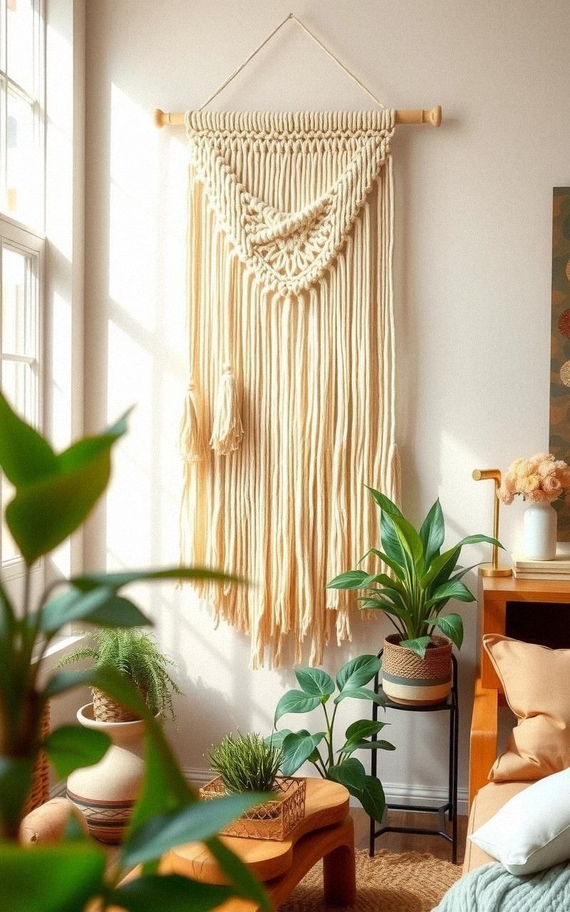 Introduce Macrame Wall Hangings for Boho Texture