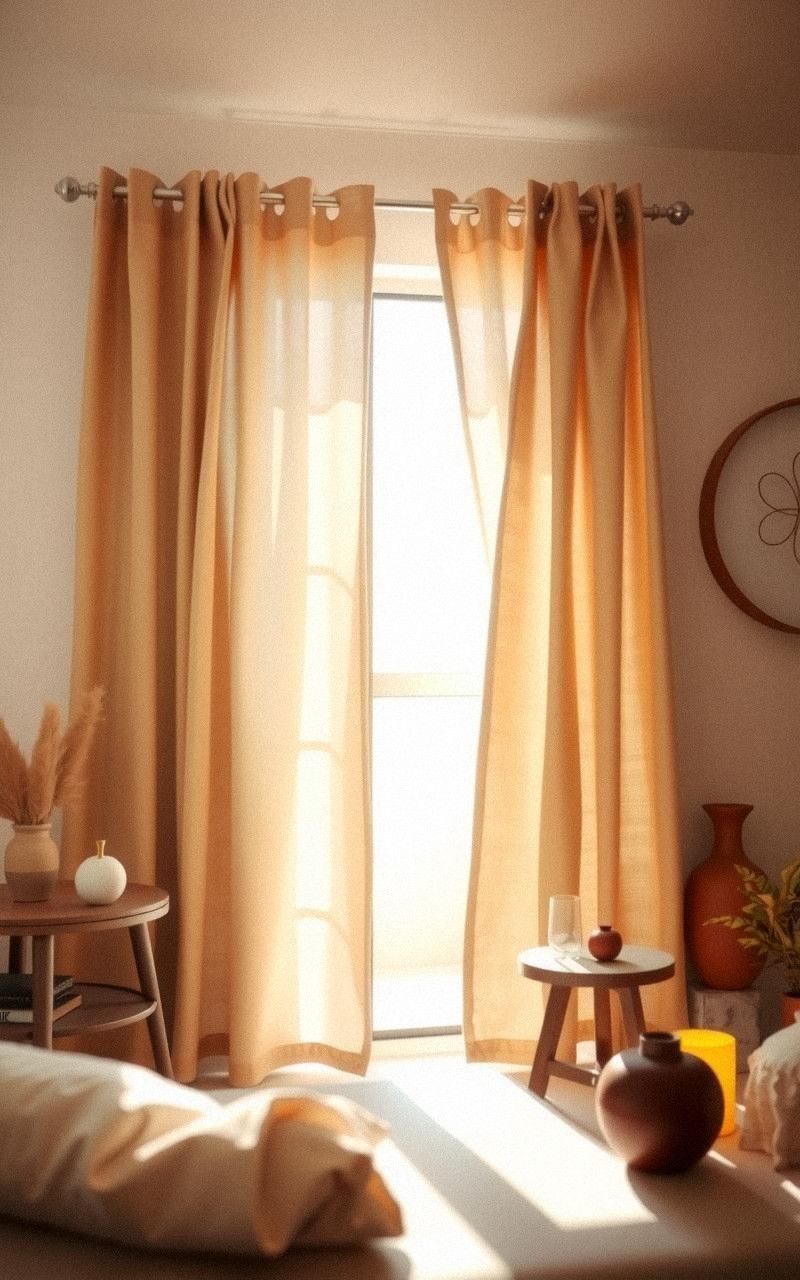 Use Linen Curtains to Add Light and Airy Texture