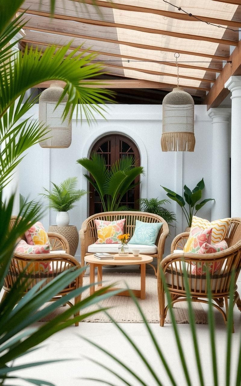 Outdoor Tropical-Inspired Living Spaces