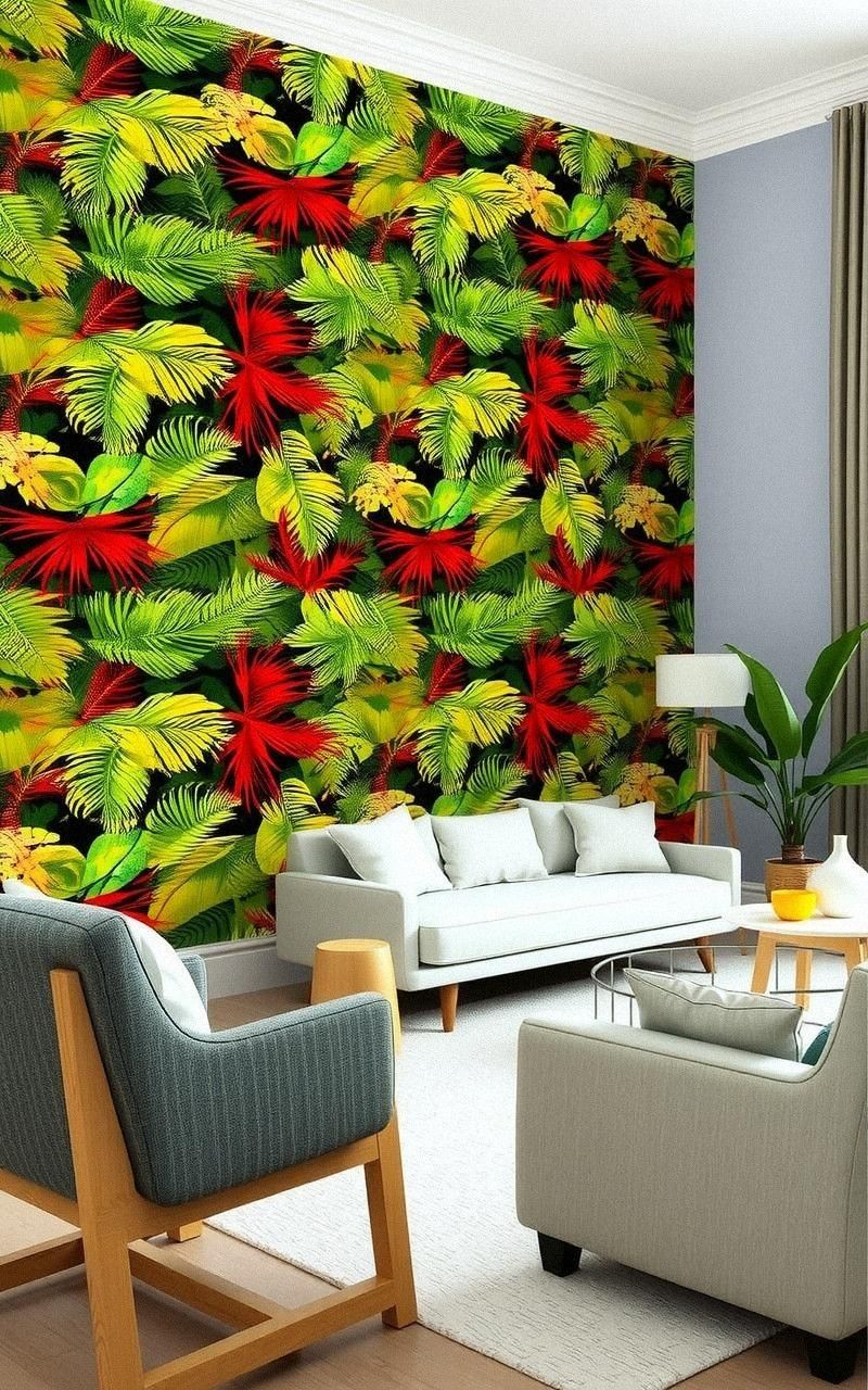 Tropical Print Wallpaper For Statement Walls
