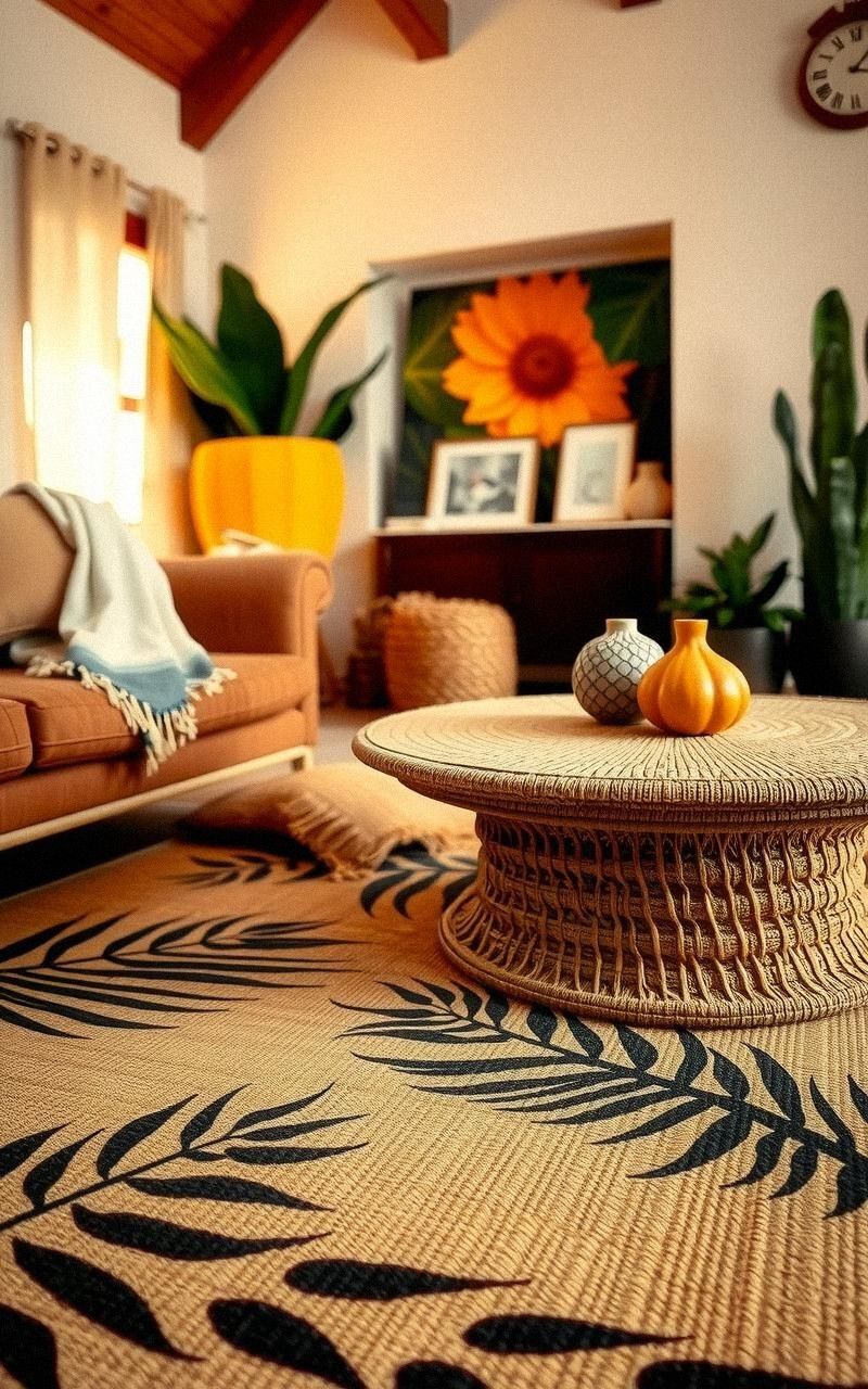 Tropical-Themed Area Rugs For Warmth