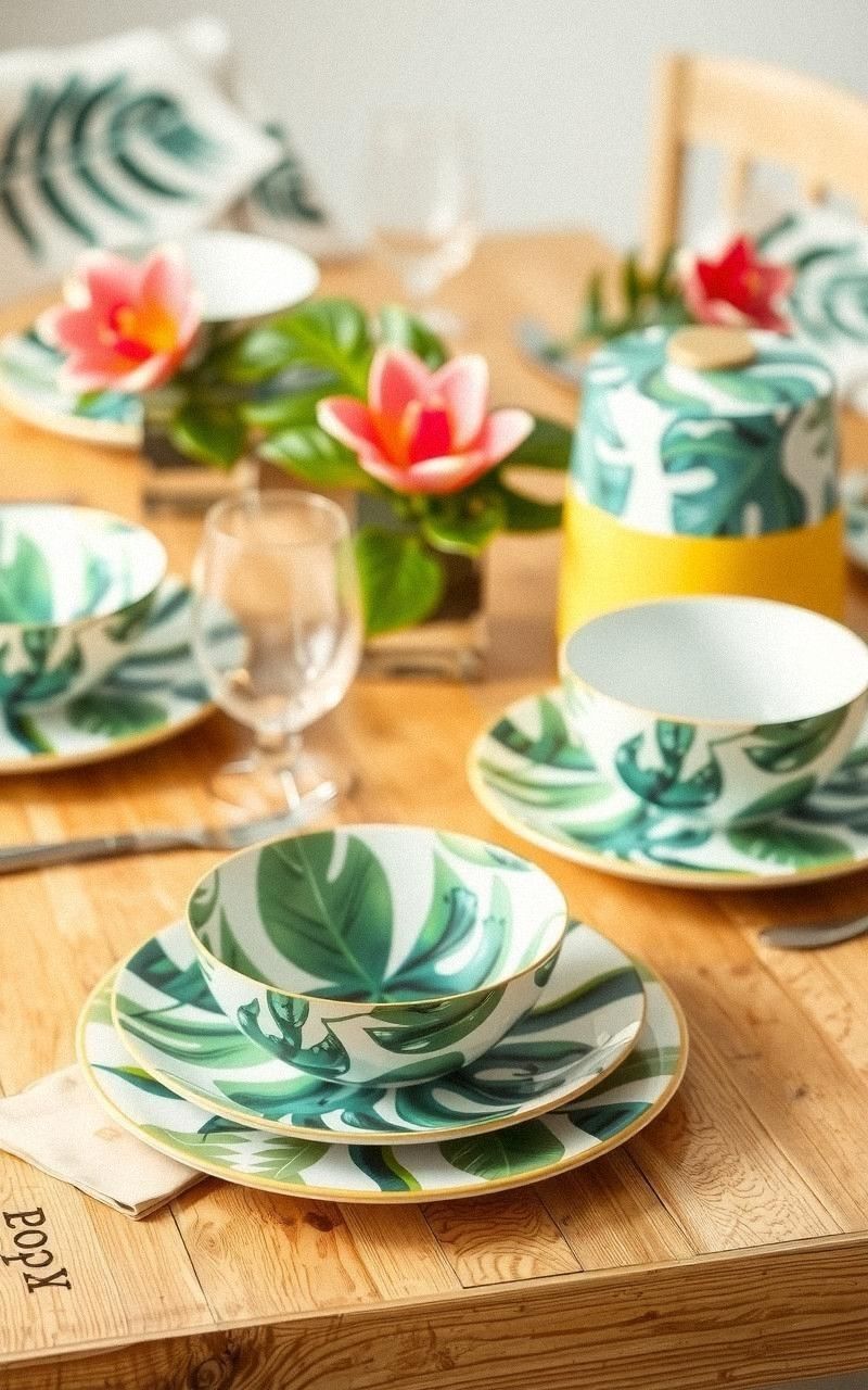 Tropical-Themed Ceramics And Tableware