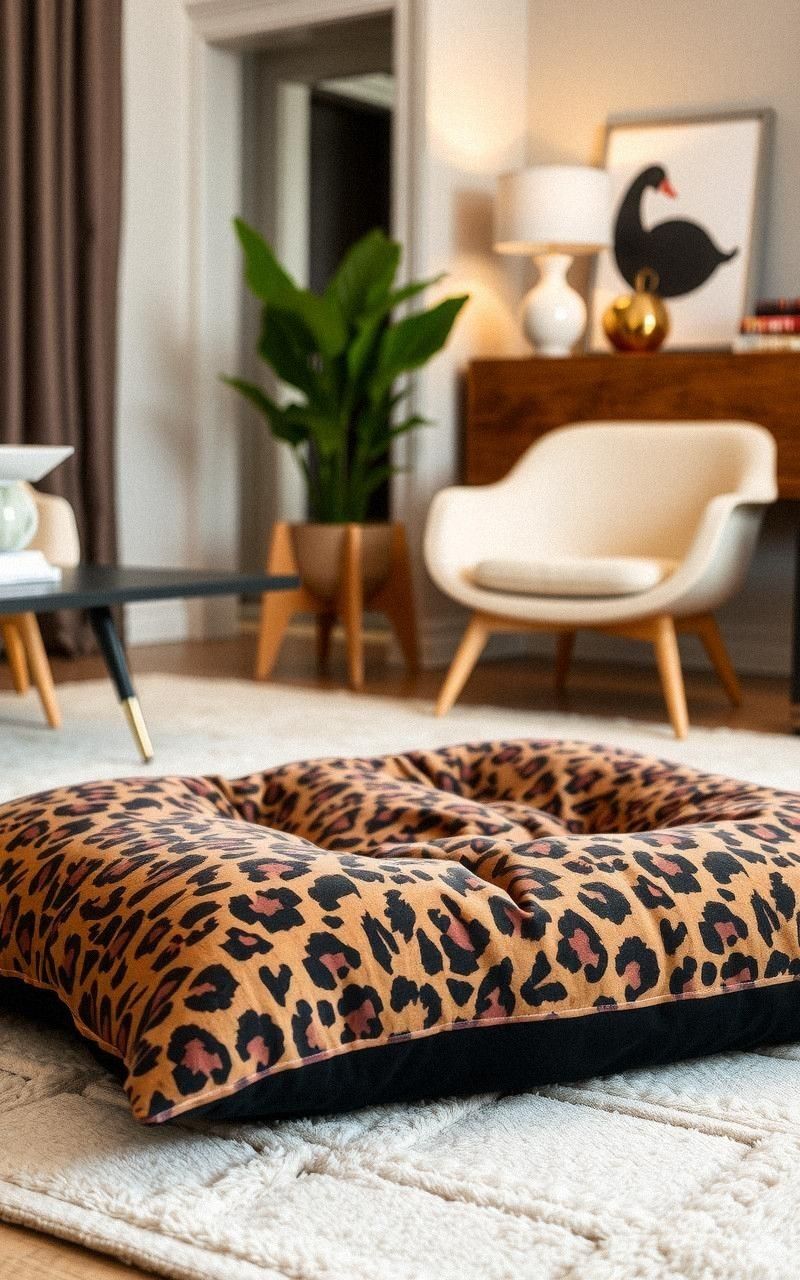 Animal Print Floor Cushion For Bold Statement