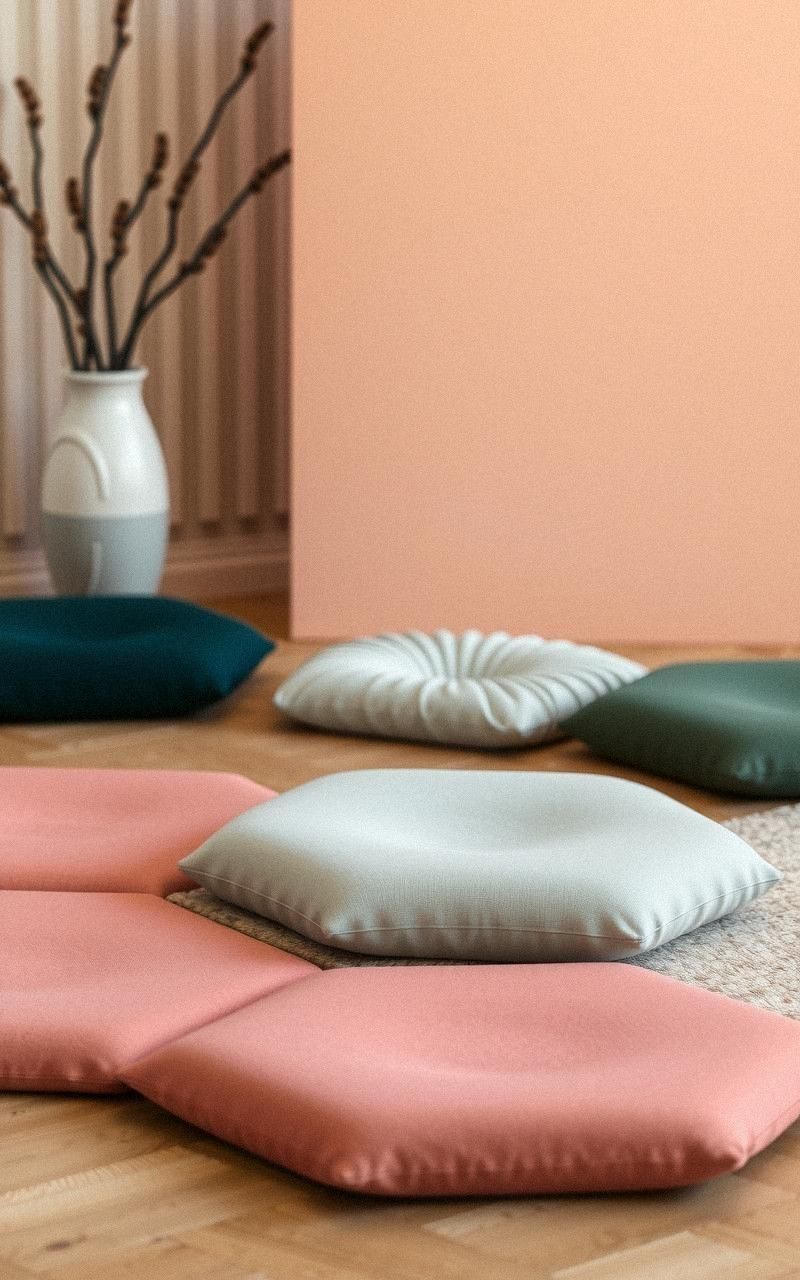 Hexagonal Floor Cushion For Stylish Geometric Seating