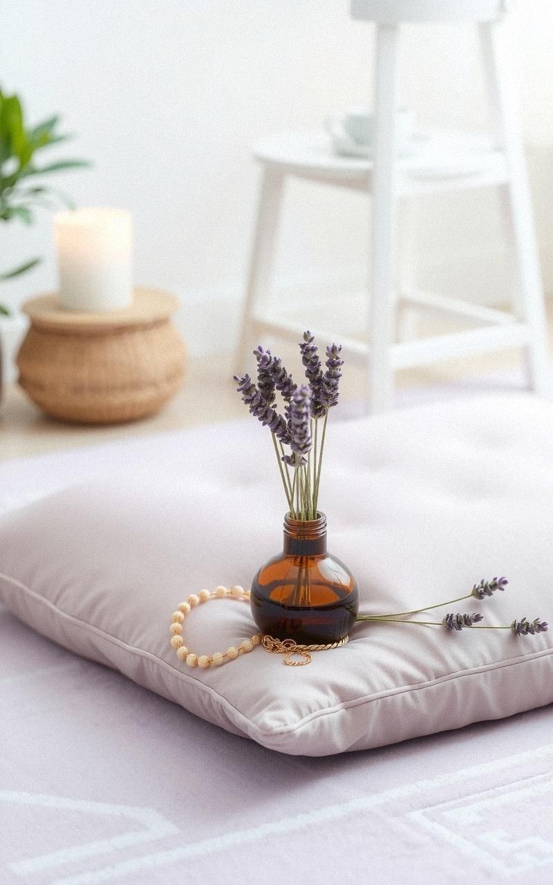 Scented Lavender Floor Cushion For Relaxing Aroma