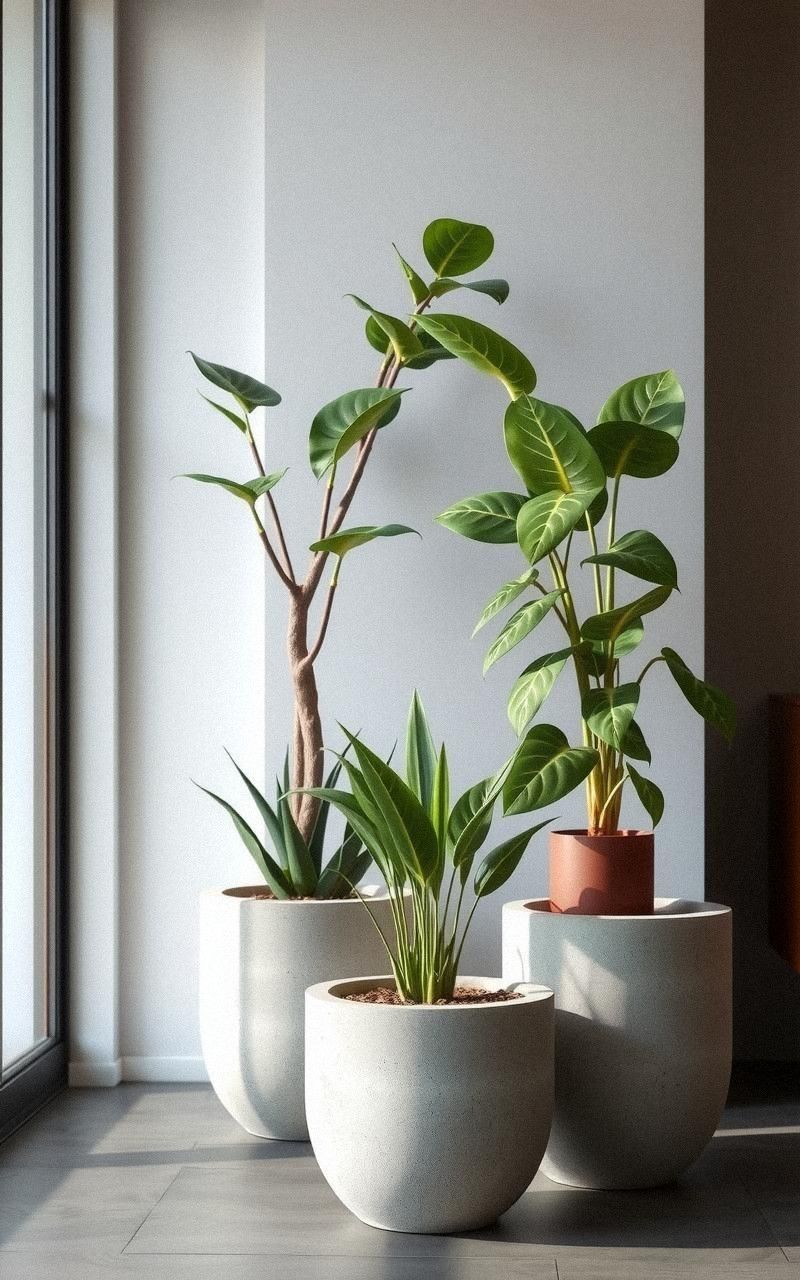 Concrete Planters For Modern Minimalist Appeal