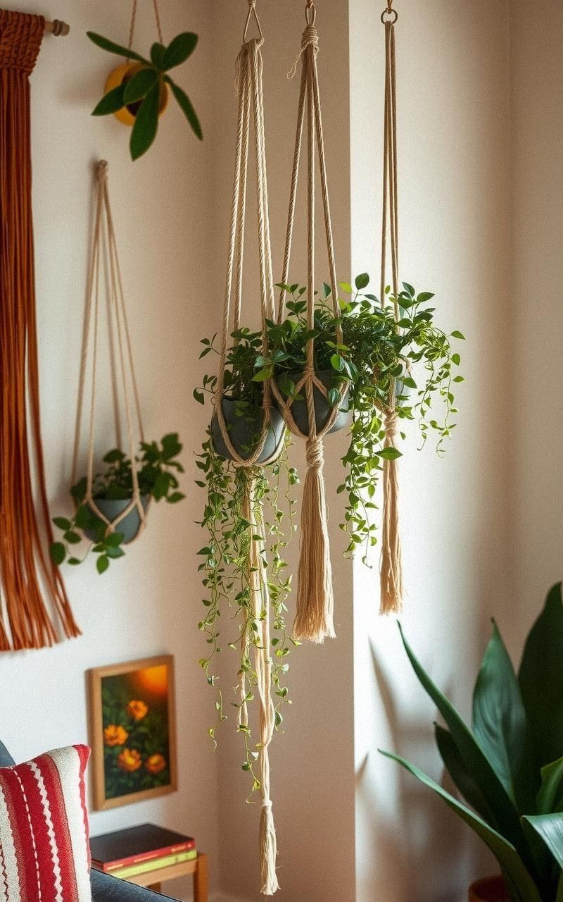 Macrame Plant Hangers For Boho-Chic Vibes