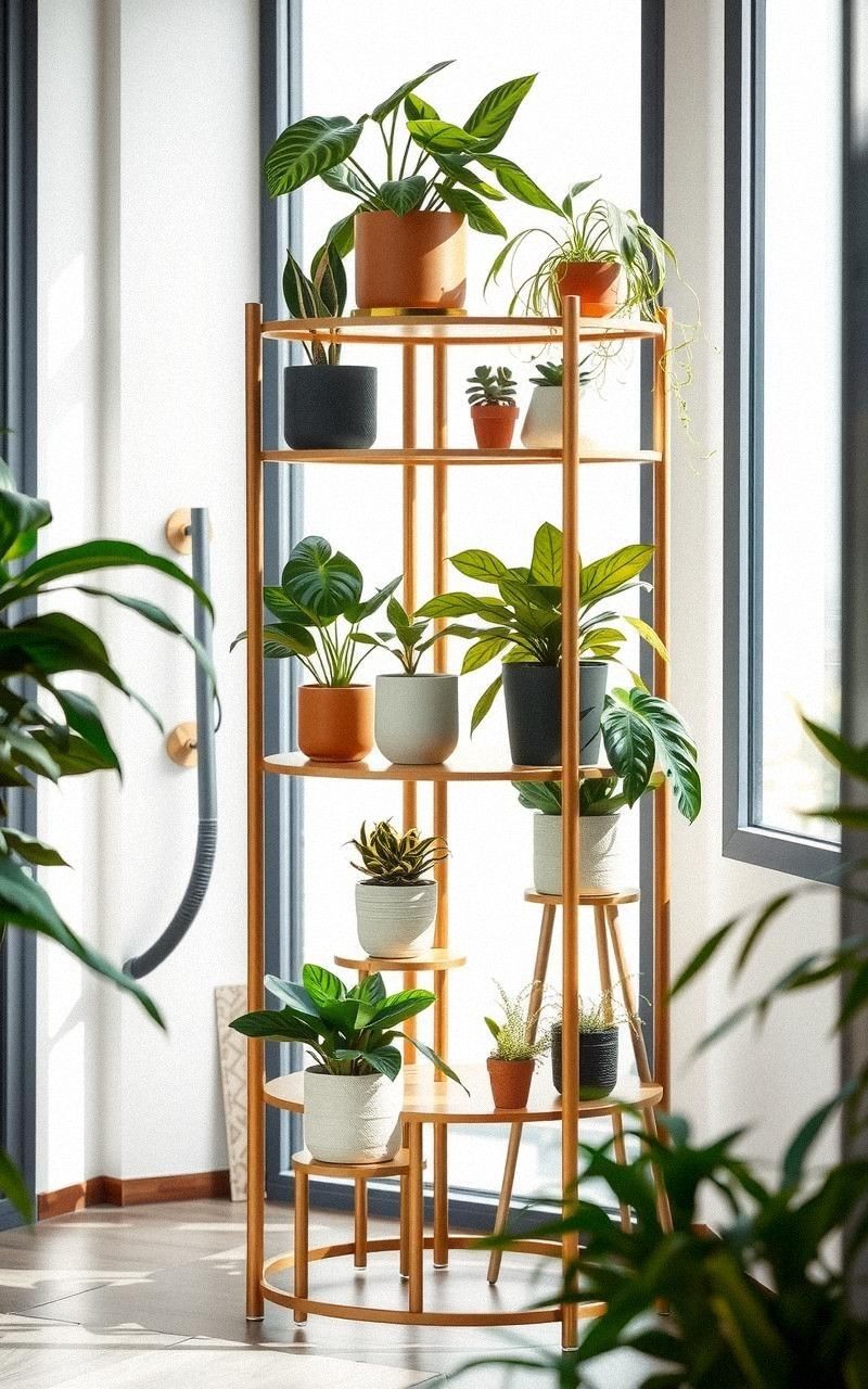 Tiered Plant Stands For Vertical Greenery Layers