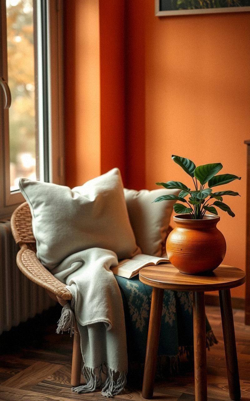 Create a Cozy Reading Nook With Earthy Elements