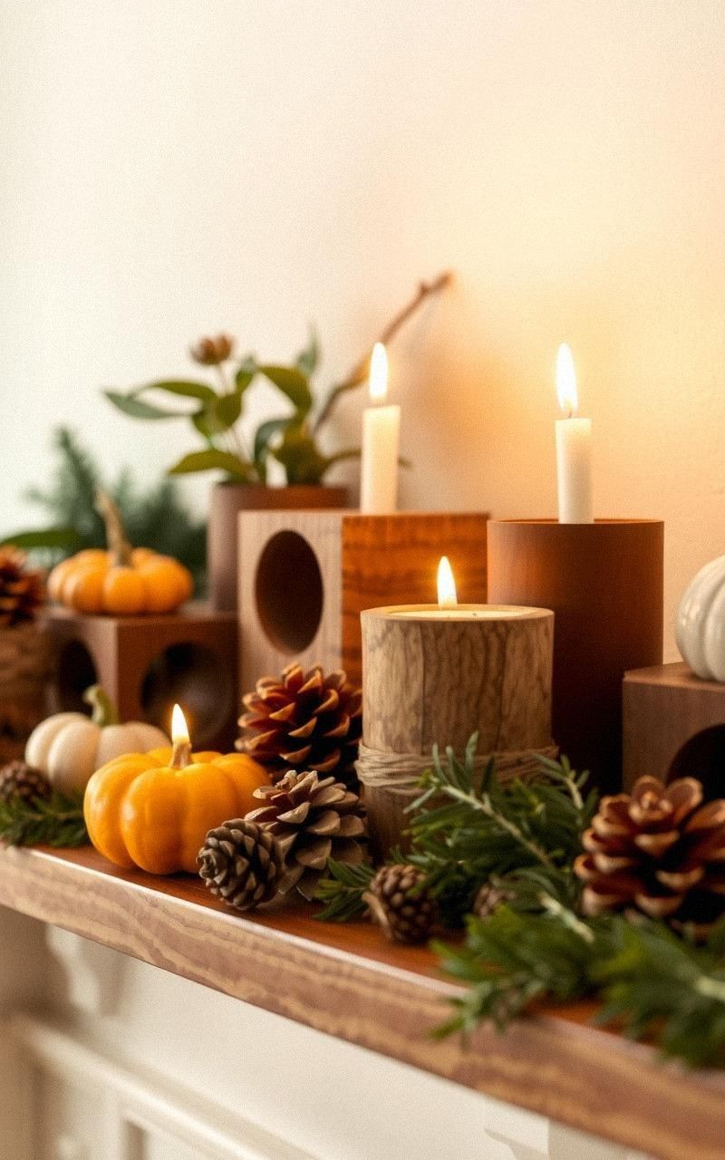 Create a Fireplace Mantel Display With Natural Elements