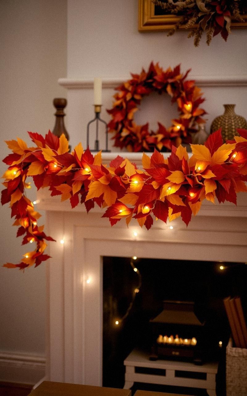 Incorporate Autumn Leaf Garlands for Festive Touch