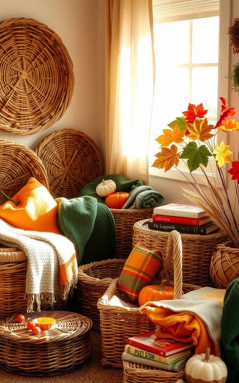 Incorporate Natural Fiber Baskets and Storage