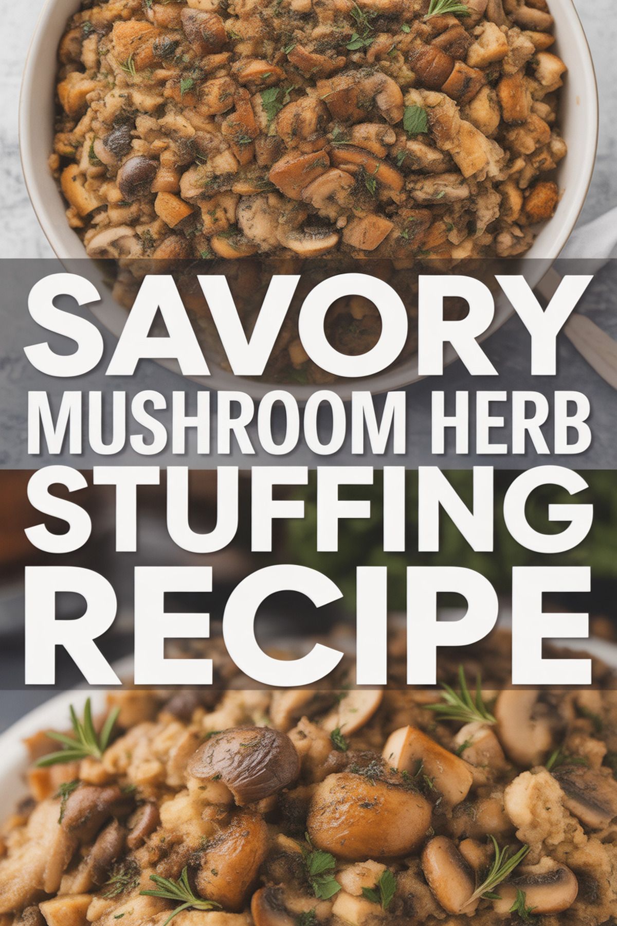 Savory Mushroom Herb Stuffing Recipe recipe idea in stylish layout