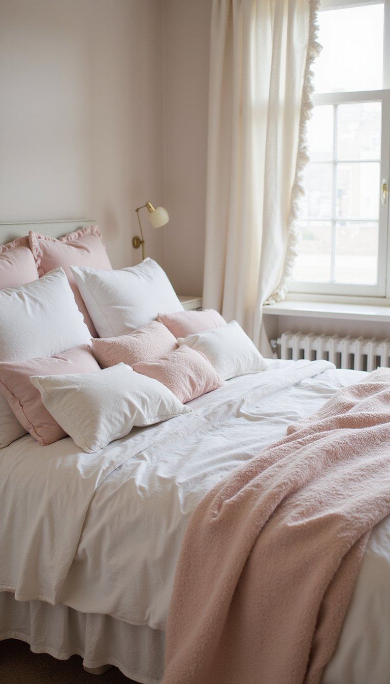 Ruffled Bedding And Layered Linen Textures