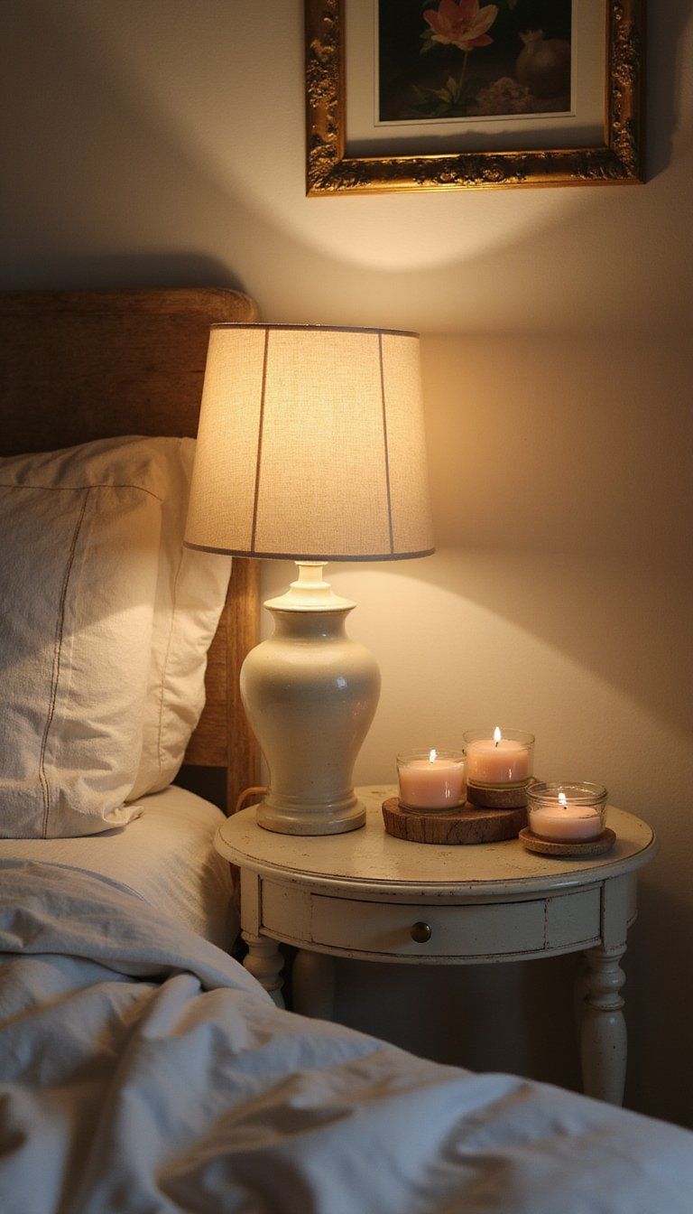 Soft Lighting With Table Lamps And Candles