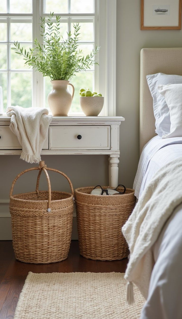 Woven Baskets For Cozy Storage And Texture