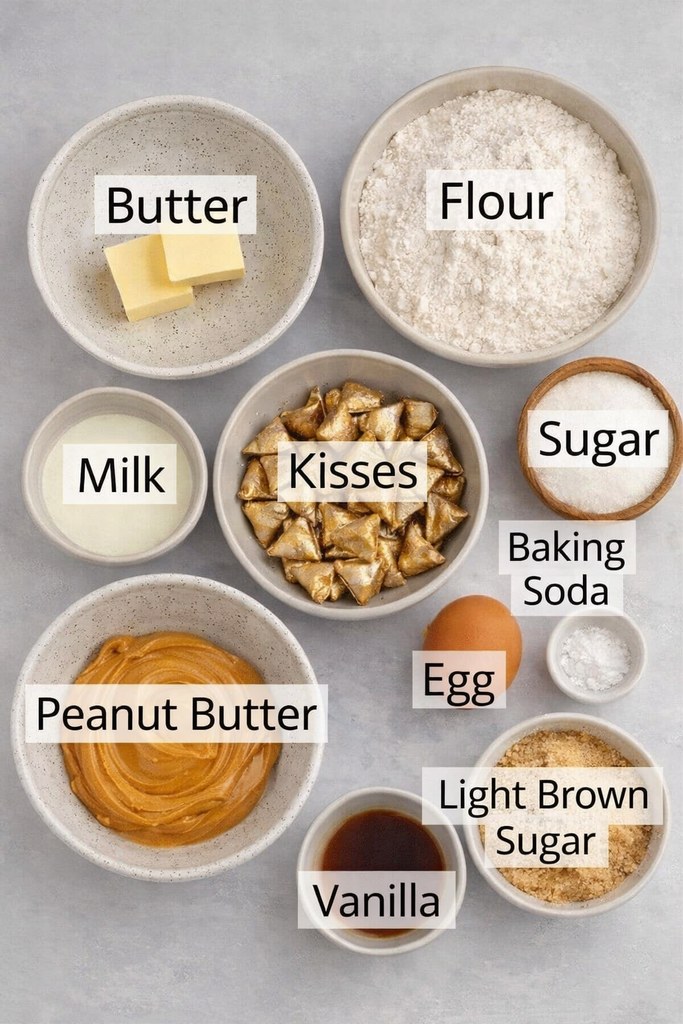 2 Classic Thumbprint Hershey Kiss Cookies edited