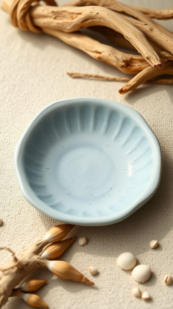 Tiny shell-edged dish smelling of sea breeze