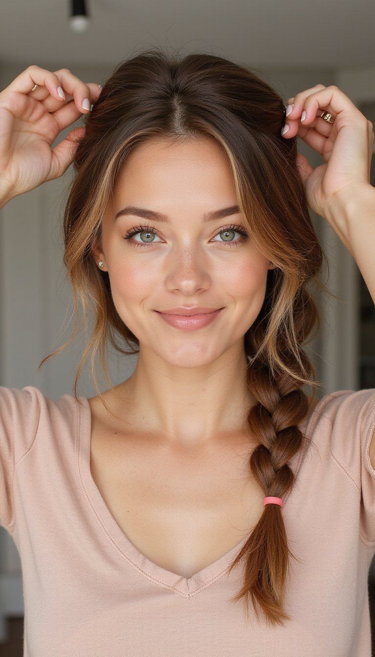 Dutch Crown Braid For Romantic Looks