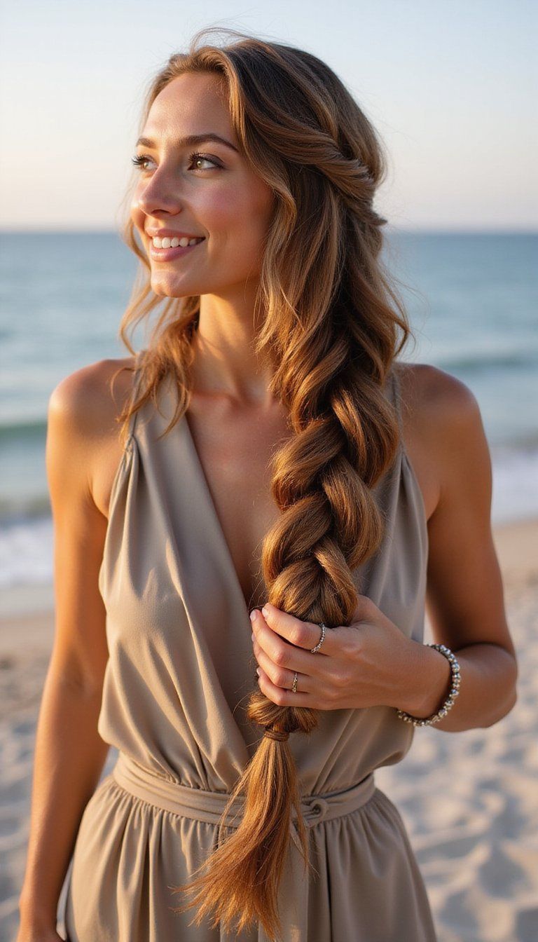 Mermaid Braid For Long Wavy Hair