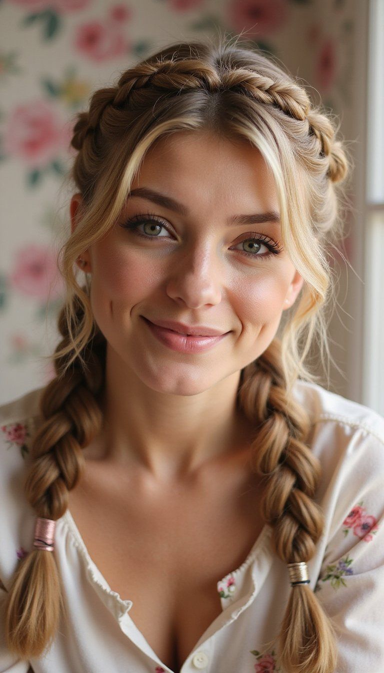 Milkmaid Braids With A Twist Of Glam