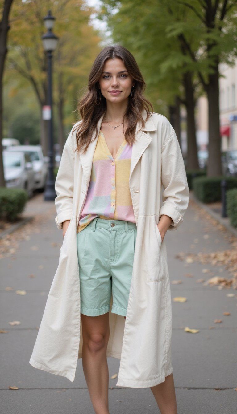 Lightweight Trench with Pastels