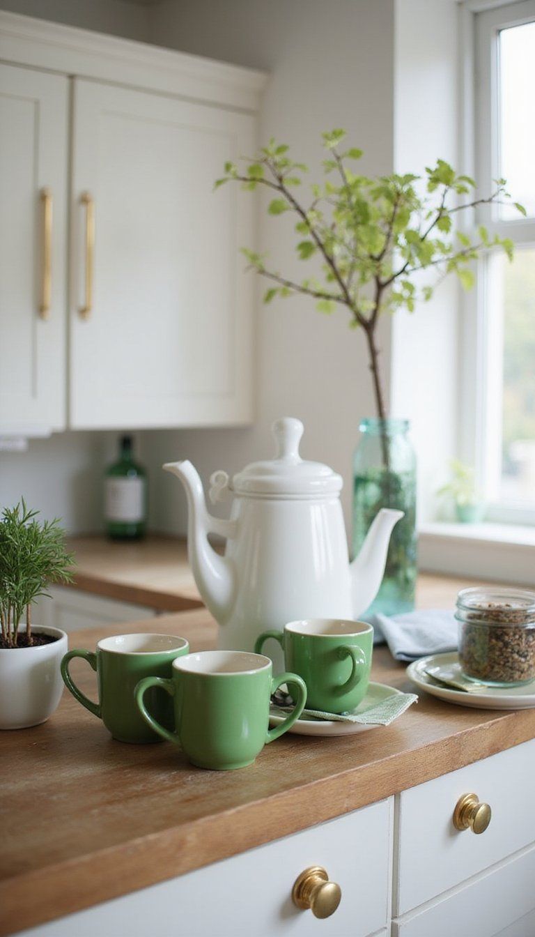 Irish tea corner — cozy beverage station