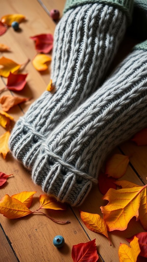 Old sweater mittens with lived-in softness