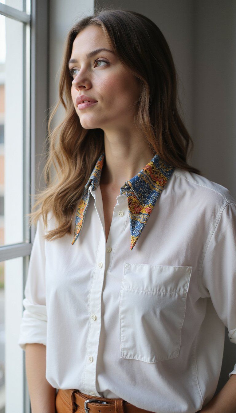 Button-Up with Detachable Collar Clips