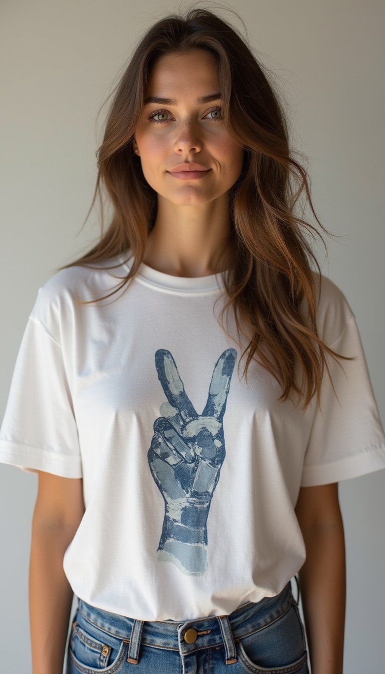 Graphic Tee with Freezer Paper Stencil